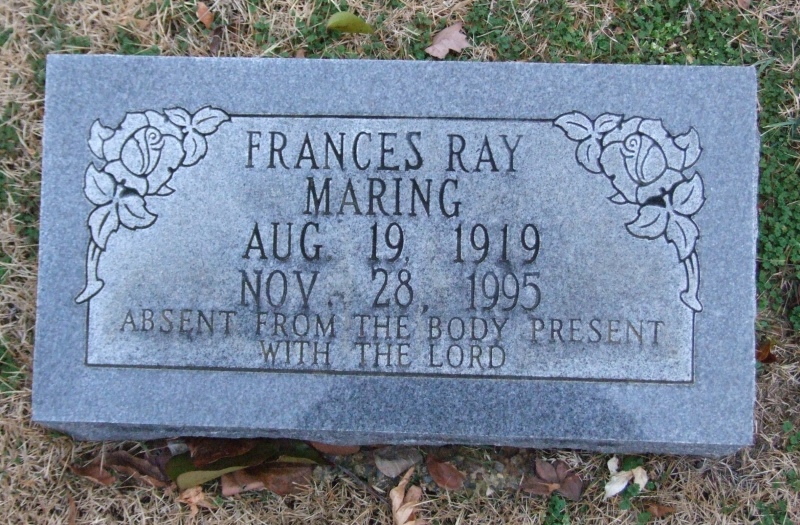 grafsteen Frances Ray in 1995.